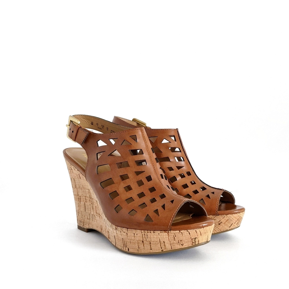 Franco Sarto Sassy Laser Cutout Wedge Sandals